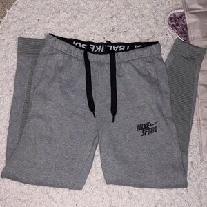 Nike Gray Sweatpants with Black Accents